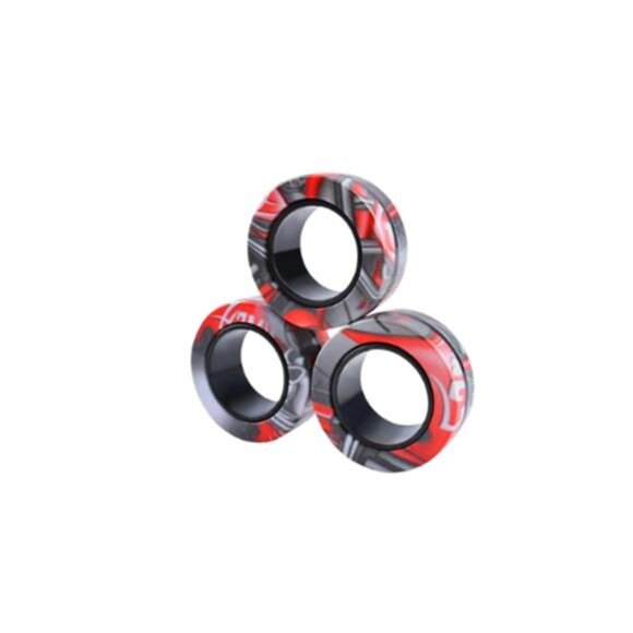 Magnetic Rings Fidget Toy Set, ADHD Stress Relief Fidget Toys, Magnet Spinner - Picture 1 of 6